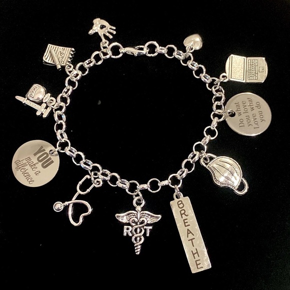 Respiratory Therapist Charm Bracelet RT - Picture 2 of 7